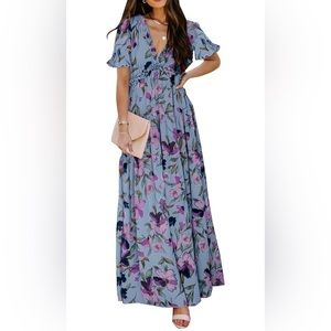 Floral V-Neck Dress